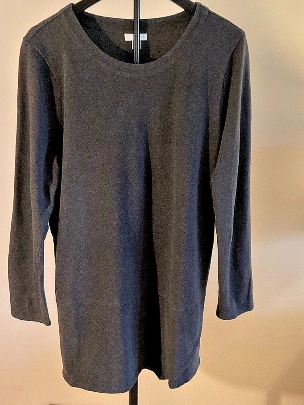 Pure Jill Long Sleeve Tunic in Gray Size Large